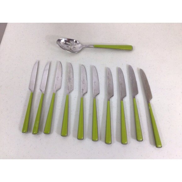 Fiesta Fiestaware Green Flatware Silverware Knife Set 11 Pieces - Picture 4 of 4